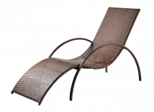 Шезлонг плетенный для летней веранды